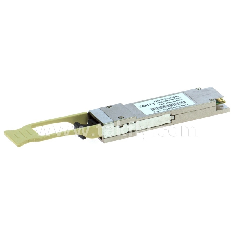 100 Gbps QSFP28 SR4 850nm 100m MPO met DDM-transceiver Tot 27.952 Gbps Gegevenssnelheid per kanaal