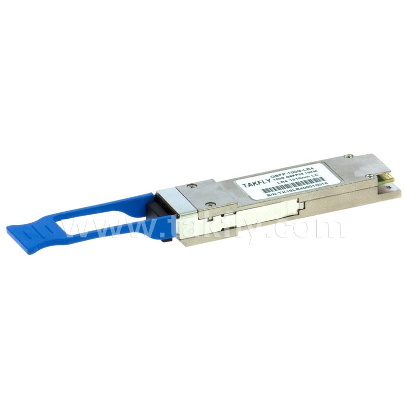 Cliëntzijde 100Gbps 10KM QSFP28 LR4 met DDM Transceiver High Power Fiber Length 1m Telecom Connections