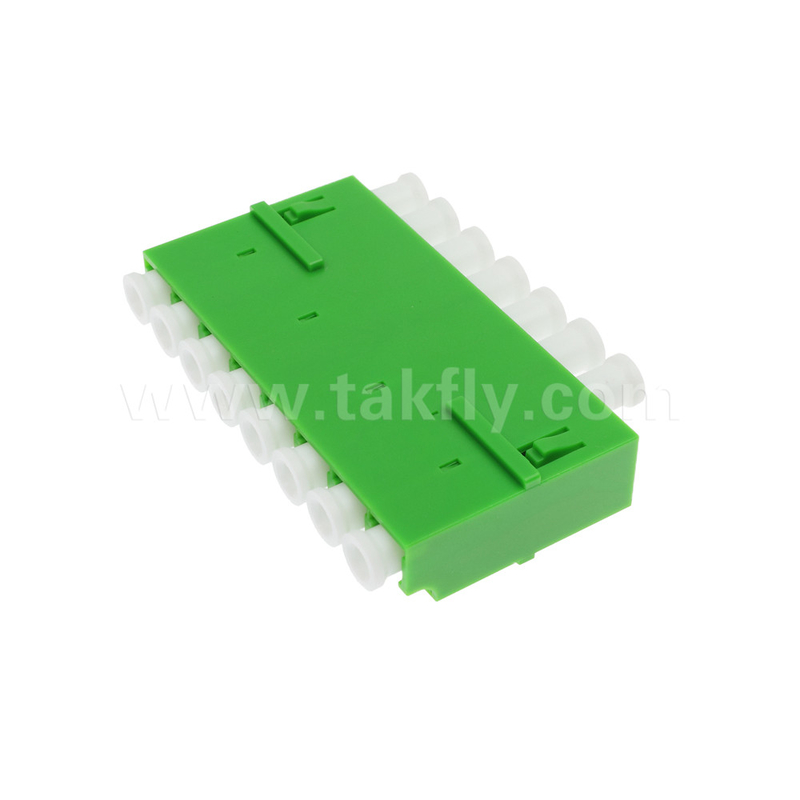 LC/UPC 8 Port Single Mode SM OS2, Groen, zonder flens Glasvezel Adapter voor Telecom