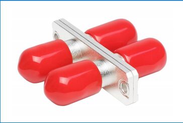 ST duplex metalen adapter-rechthoek type SM/MM laag IL 0,2 dB