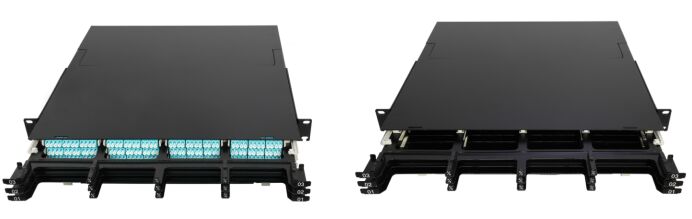 1U 2U 4U MPO-cassettepatchpaneel met hoge dichtheid