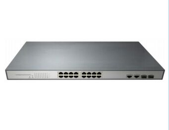 Hoge dichtheid 16 poorten Gigabit PoE netwerk Ethernet-switch | Premium kwaliteitsproducten DF-1.25G-16P-2E-2F