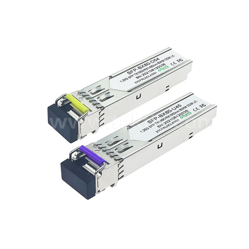 SFP 1.25gbps 80km LC Reach Tx1490nm/Rx1550nm Bi-directionele optische transceiver voor datacenter FTTX