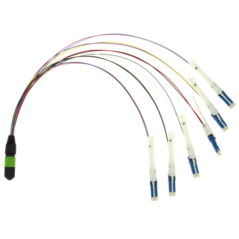 Fiberoptic MPO-CS Breakout Fiber Optic Patch Cord voor datacenters
