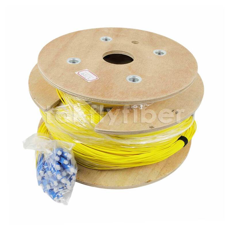 48 Cores G657A OS2 Pre-terminated Breakoutkabel Fanout Pigtail met Aangepaste Lengte voor FTTH Datacenter