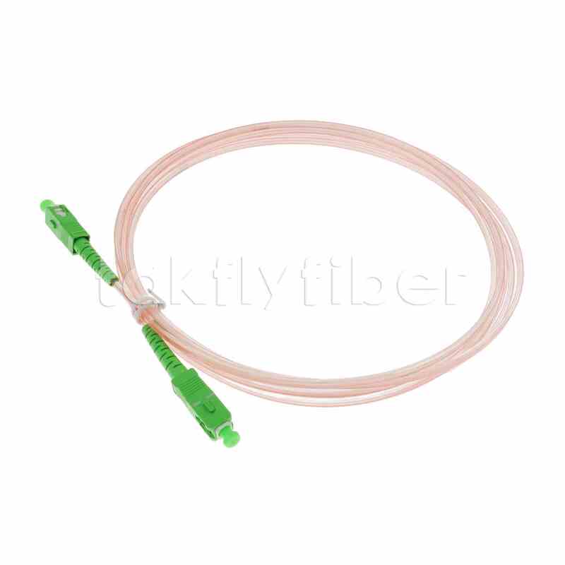 Takfly Invisible Self-Adhesive FTTH Drop Cable with G657A Fiber and 2.2x3.0mm Diameter SCAPC Patchcord