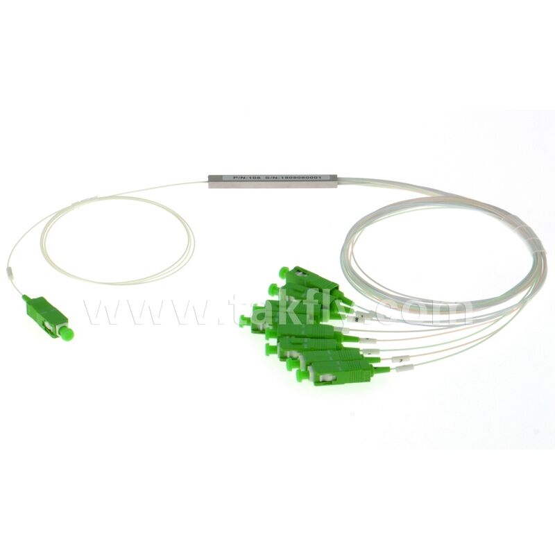 Fiber Optic PLC Splitter 1*N stalen buis SC APC/UPC 0.9mm voor Datacenter Telecom FTTX