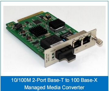 10/100 M 2-poort Base-T naar 100 Base-X Managed Media Converter Factory Direct Sales Betrouwbare netwerkverbinding
