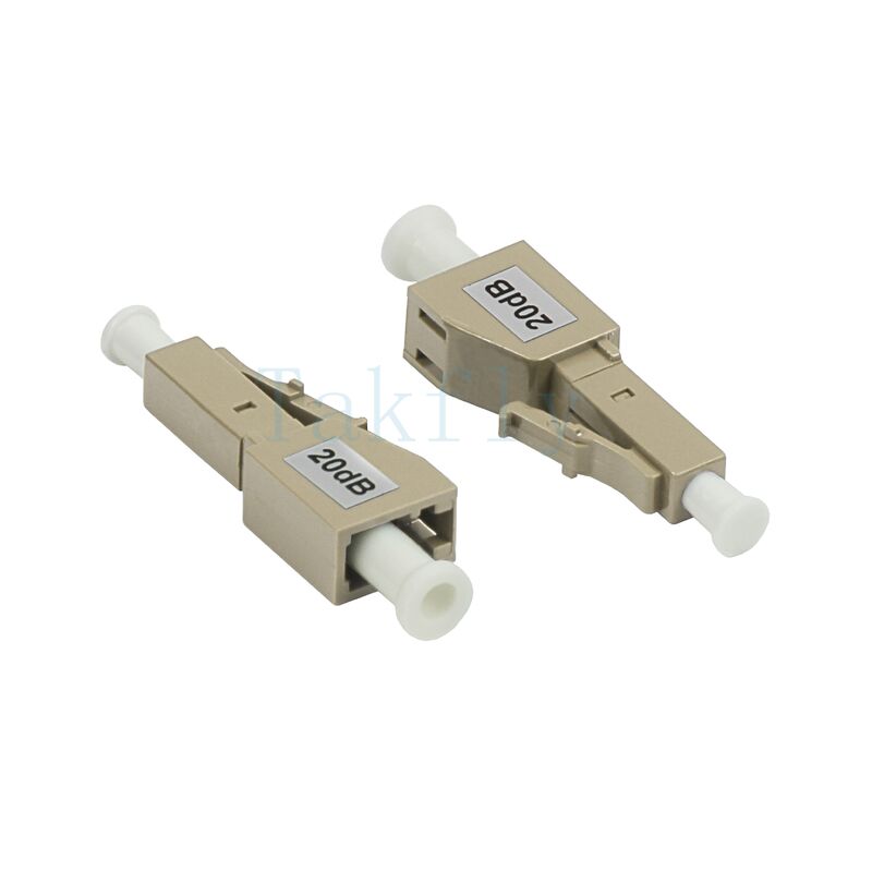 LC Mannelijke tot vrouwelijke glasvezel attenuator   Inline vast type voor enkelmodus / multimode