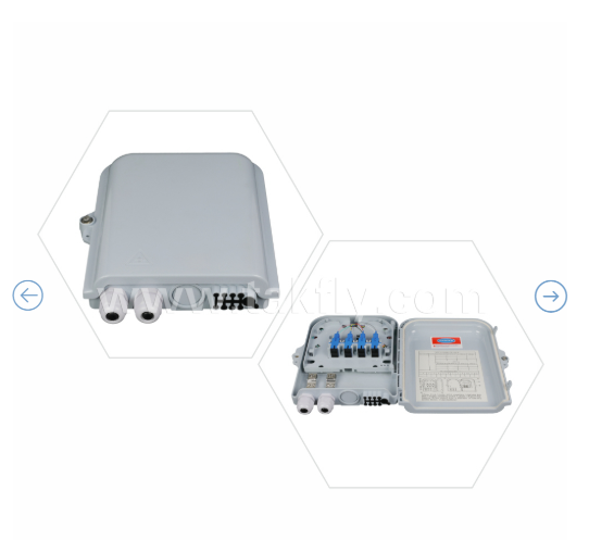 FTKS-1805-8E beëindigingsdoos met 8 PCS SC/UPC SM SX adapter en volledig geïnstalleerde staart