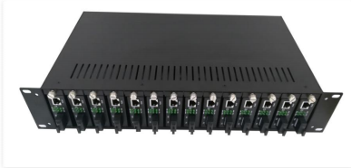 14 Slot Media Converter Rack mount Chassis een standaard 19 inch 2U hoogte rack-mount chassis