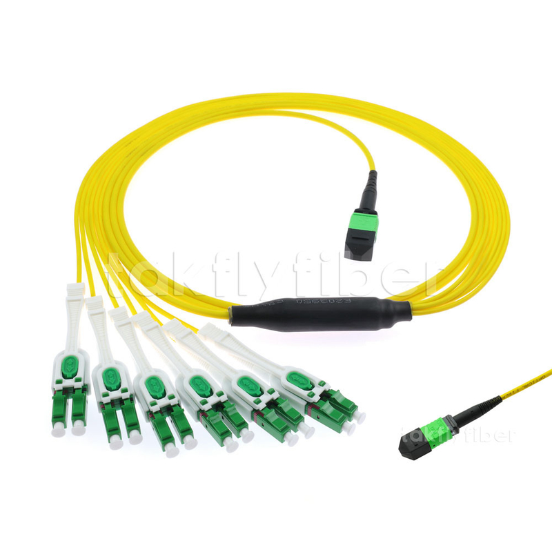 Kabel van het Koord Singlemode 12 Vezel van het vezel de Optische MPO MTP LC Uniboot Flard voor FTTX